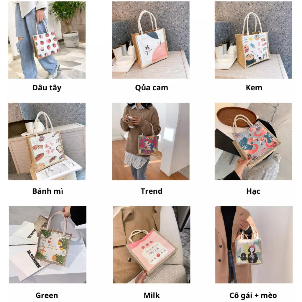 Túi cói mini đi biển nữ đẹp đi chơi thời trang dễ thương cute cá tính phong cách Vintage  – Hapfami