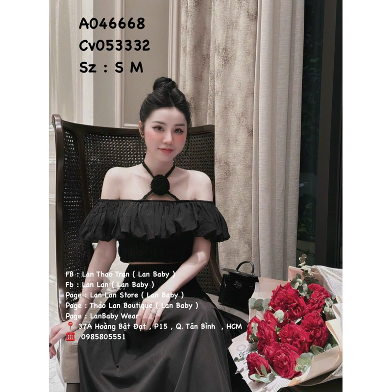 ÁO CROPTOP CHUN THÂN RỚT VAI BÈO HÀNG CAO CẤP