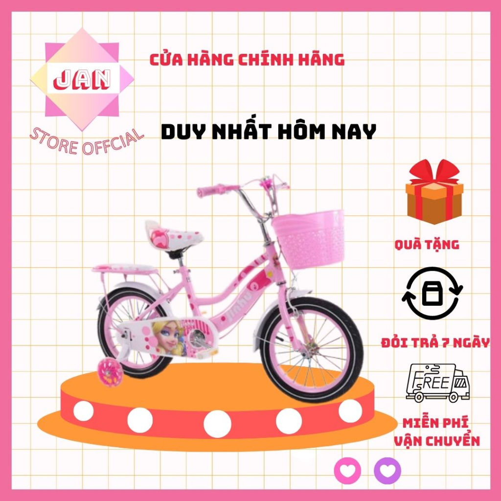 Xe đạp cho bé gái bánh 12,14,16 inch cho bé mẫu mới nhất