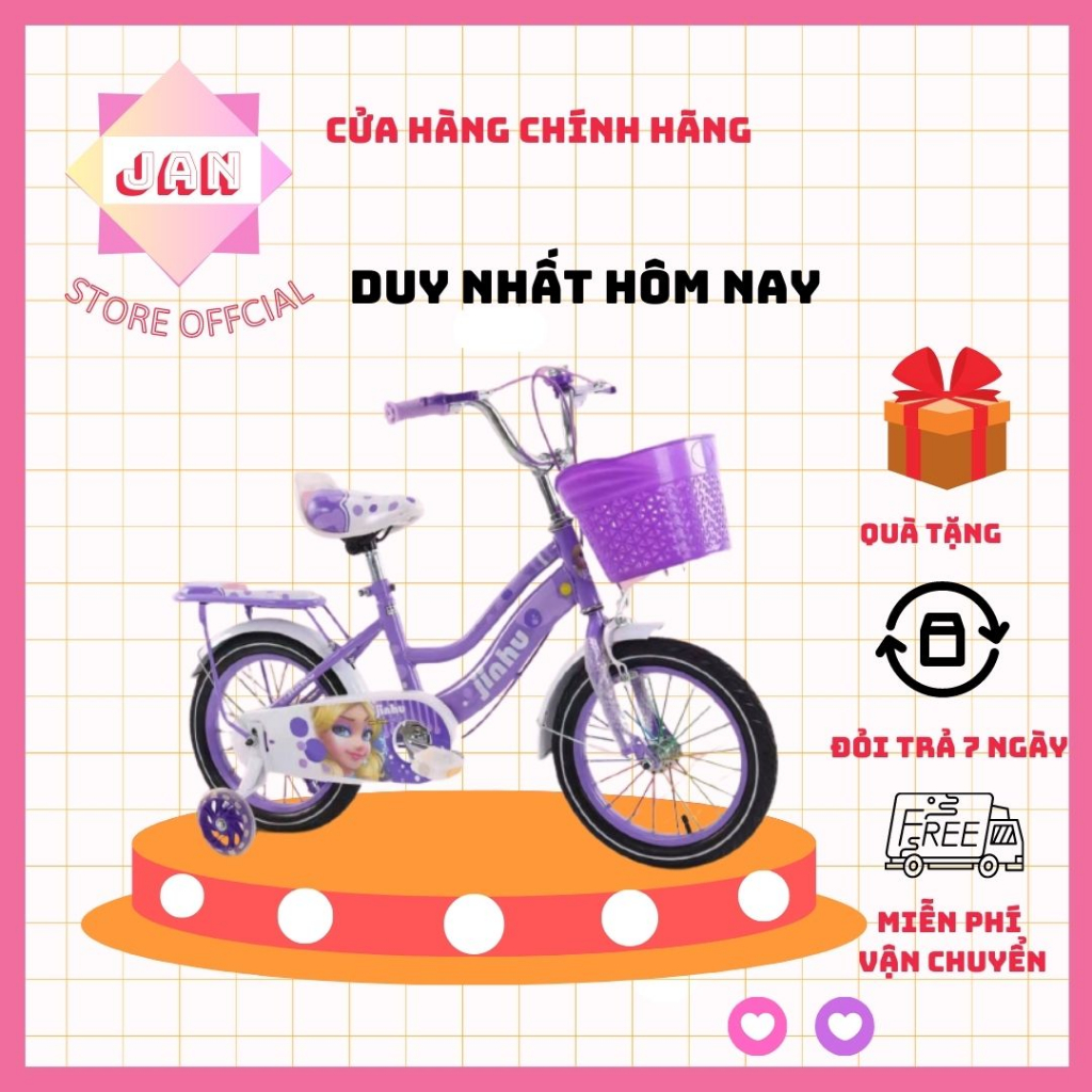 Xe đạp cho bé gái bánh 12,14,16 inch cho bé mẫu mới nhất