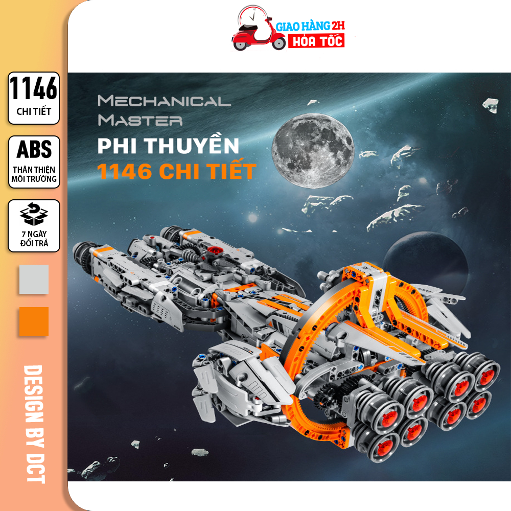 Bộ đồ chơi lắp ráp Lego Phi Thuyền 1146 chi tiết, mô hình lắp ráp phi hành gia không gian dạng hộp giấy