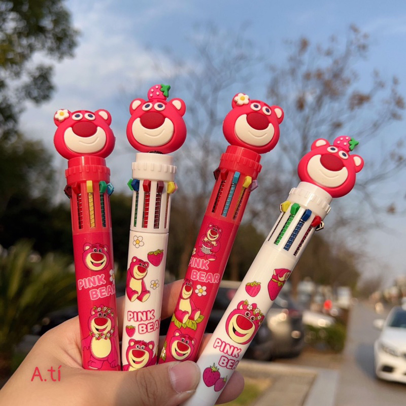 Combo 2 Bút Bi Hoạ Tiết Gấu Dâu Đáng Yêu