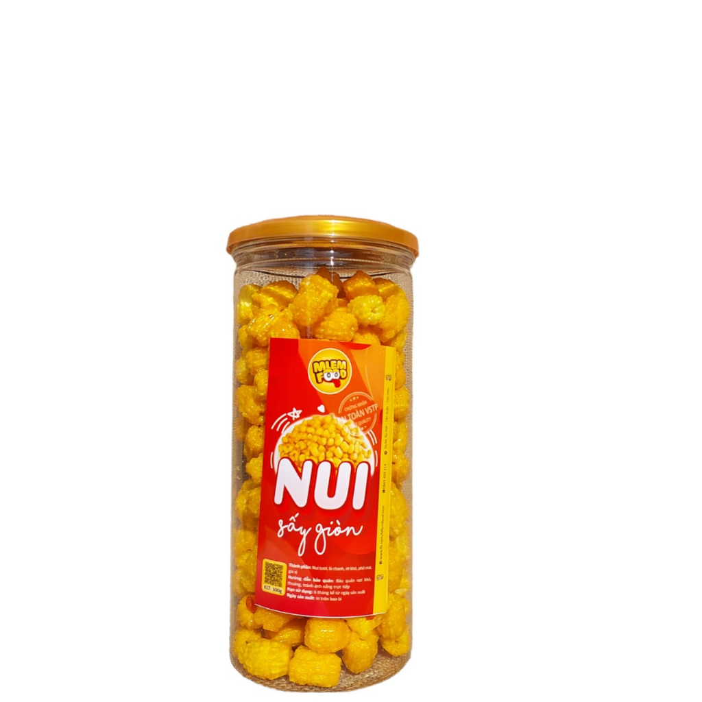 [Combo 3 hộp] nui chiên mắm 300g, snack que đậu 350g,đuông sữa dừa 300g siêu ngon nhà Mlem Food.