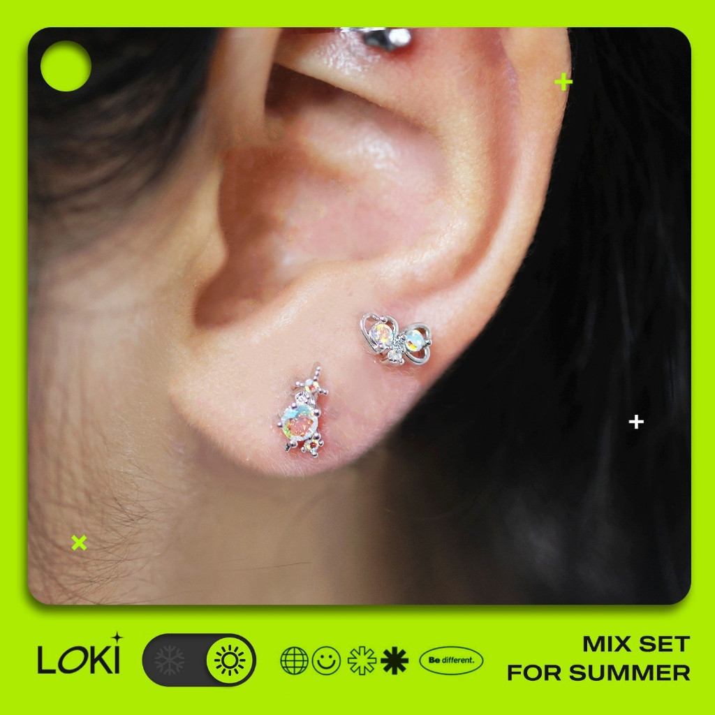 Khuyên tai đá THANH GƯƠM ĐÁ AB LOKI