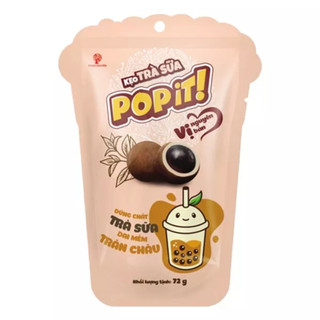 Kẹo trà sữa trân châu popit gói 72g