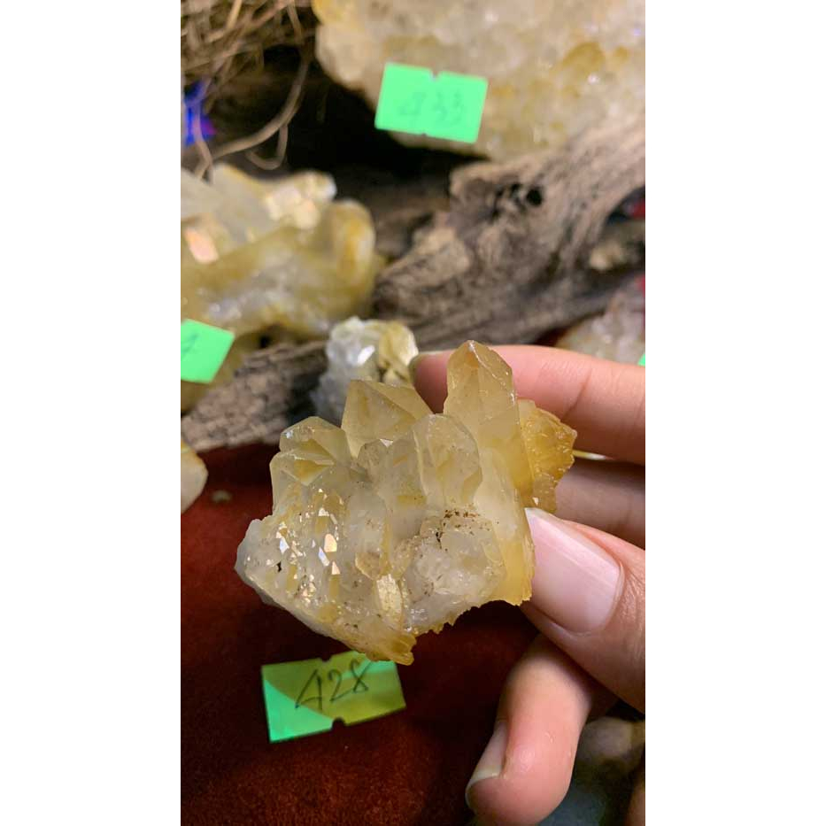 Đá stone Citrine thạch anh vàng tự nhiên phong thủy năng lượng vũ trụ mạnh thanh tẩy thiền định mã 428