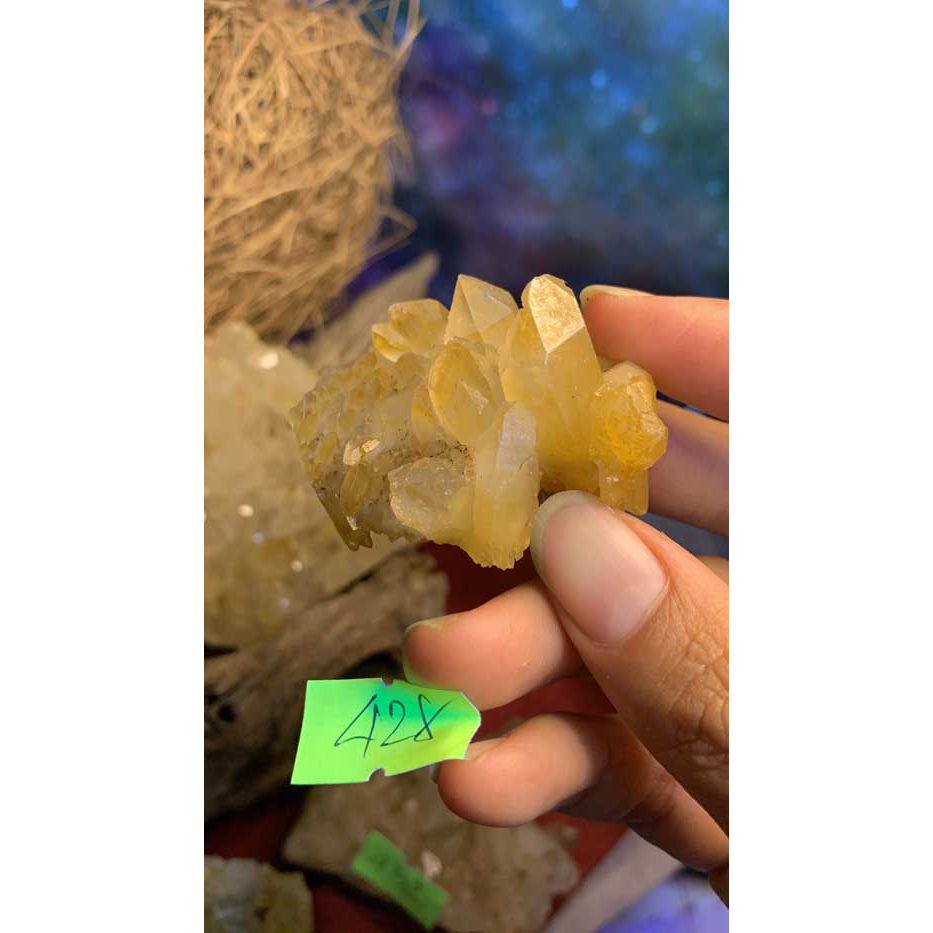 Đá stone Citrine thạch anh vàng tự nhiên phong thủy năng lượng vũ trụ mạnh thanh tẩy thiền định mã 428