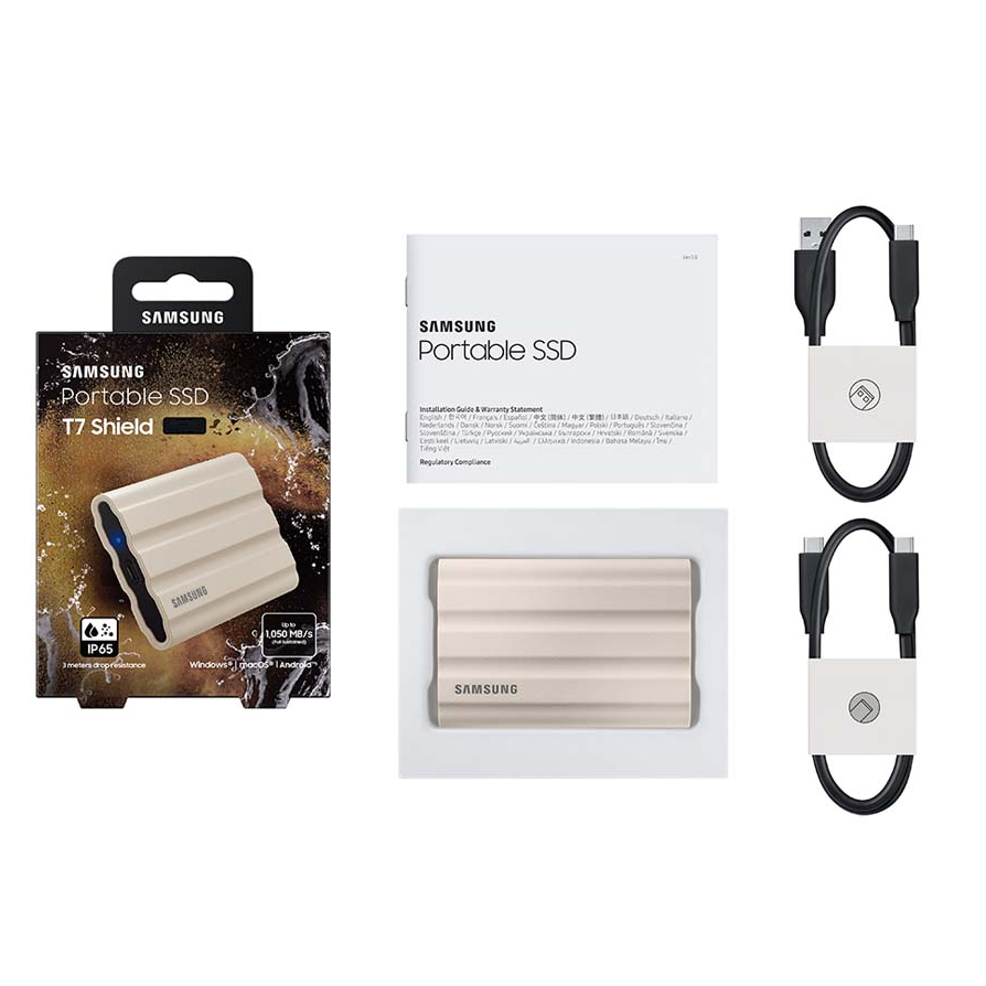 Ổ Cứng Di Động Portable SSD Samsung T7 Shield 1TB /2TB/4TB USB 3.2 Gen 2 Bảo hành 3 năm - Chính hãng Samsung