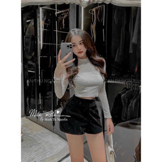 ÁO LƯỚI TAY DÀI CROPTOP - B0U