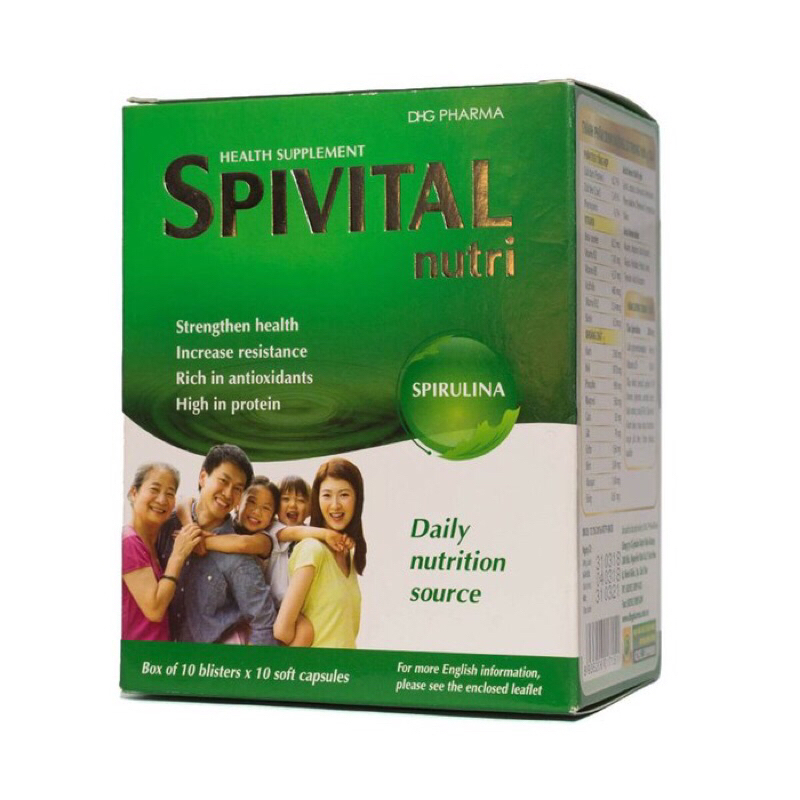 SPIVITAL NUTRI - Bổ sung vitamin D và dưỡng chất từ tảo (sét 5 vĩ)