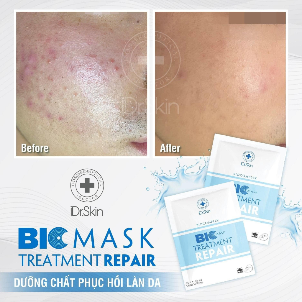 Mặt nạ phục hồi cấp ẩm làm dịu da IDR SKIN BIO MASK TREATMENT REPAIR