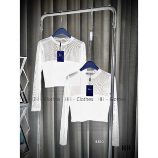 ÁO LƯỚI TAY DÀI CROPTOP - B0U