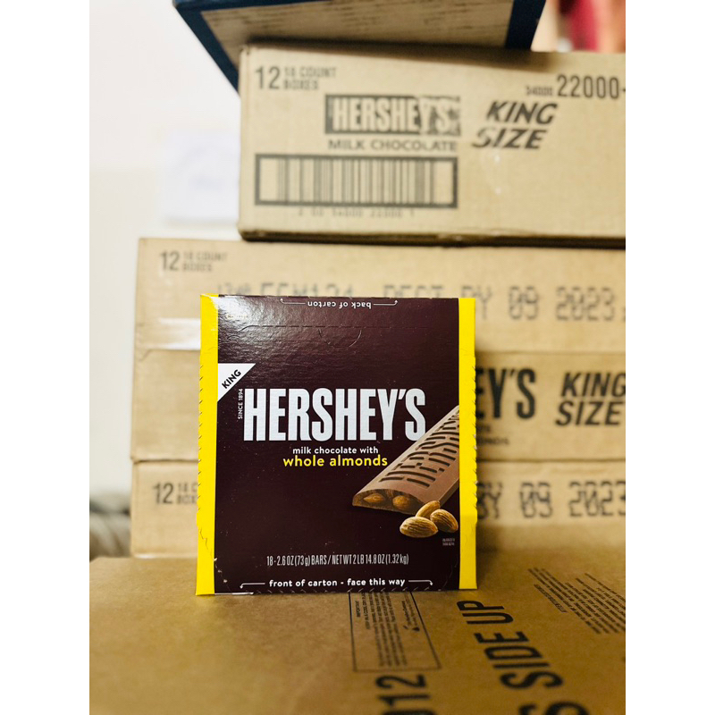 Hershey’s Chocolate Milk Size KING 18 Count 1.32kg Mỹ Nguyên Hộp 18 thanh