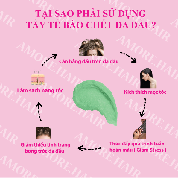 Tẩy tế bào chết da đầu  AMORE.HAIR