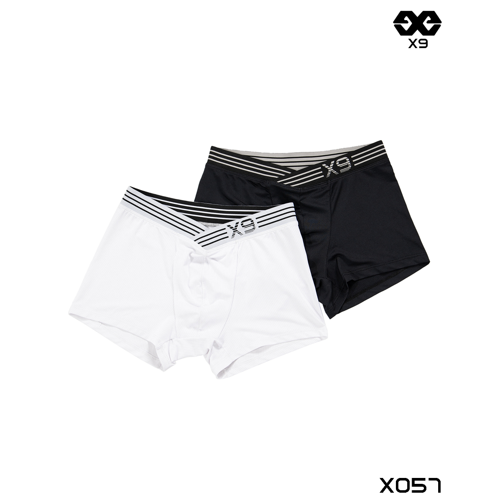 Quần Lót Boxer Đai Xéo Nam Bản Lưng Cao To 4cm Siêu Thoáng Khí - X9 Sportswear - X057