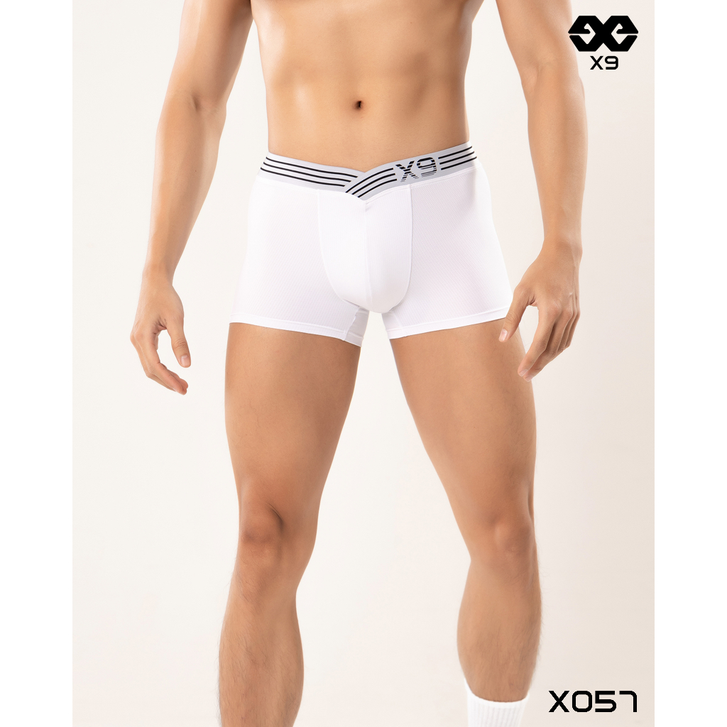 Quần Lót Boxer Đai Xéo Nam Bản Lưng Cao To 4cm Siêu Thoáng Khí - X9 Sportswear - X057