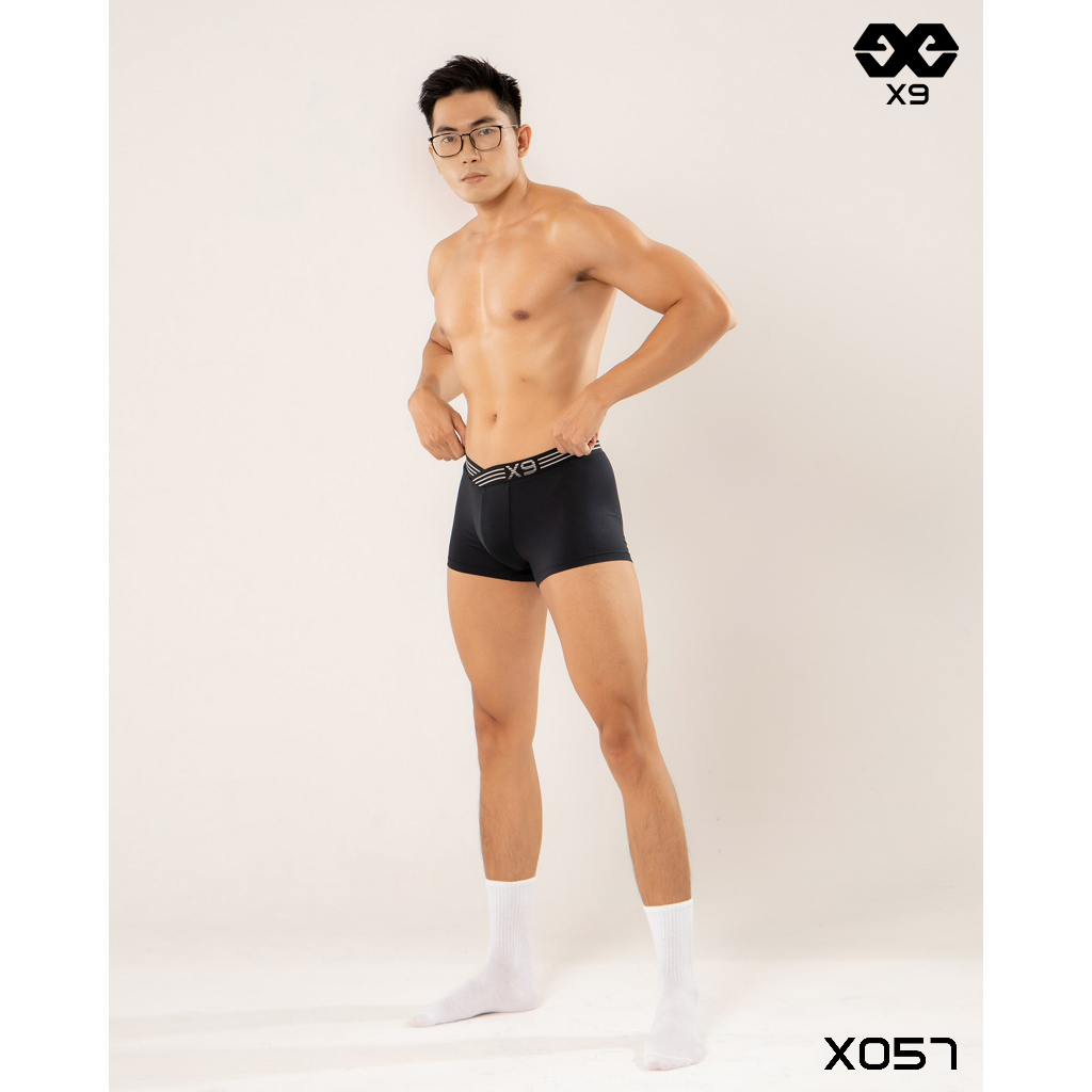 Quần Lót Boxer Đai Xéo Nam Bản Lưng Cao To 4cm Siêu Thoáng Khí - X9 Sportswear - X057