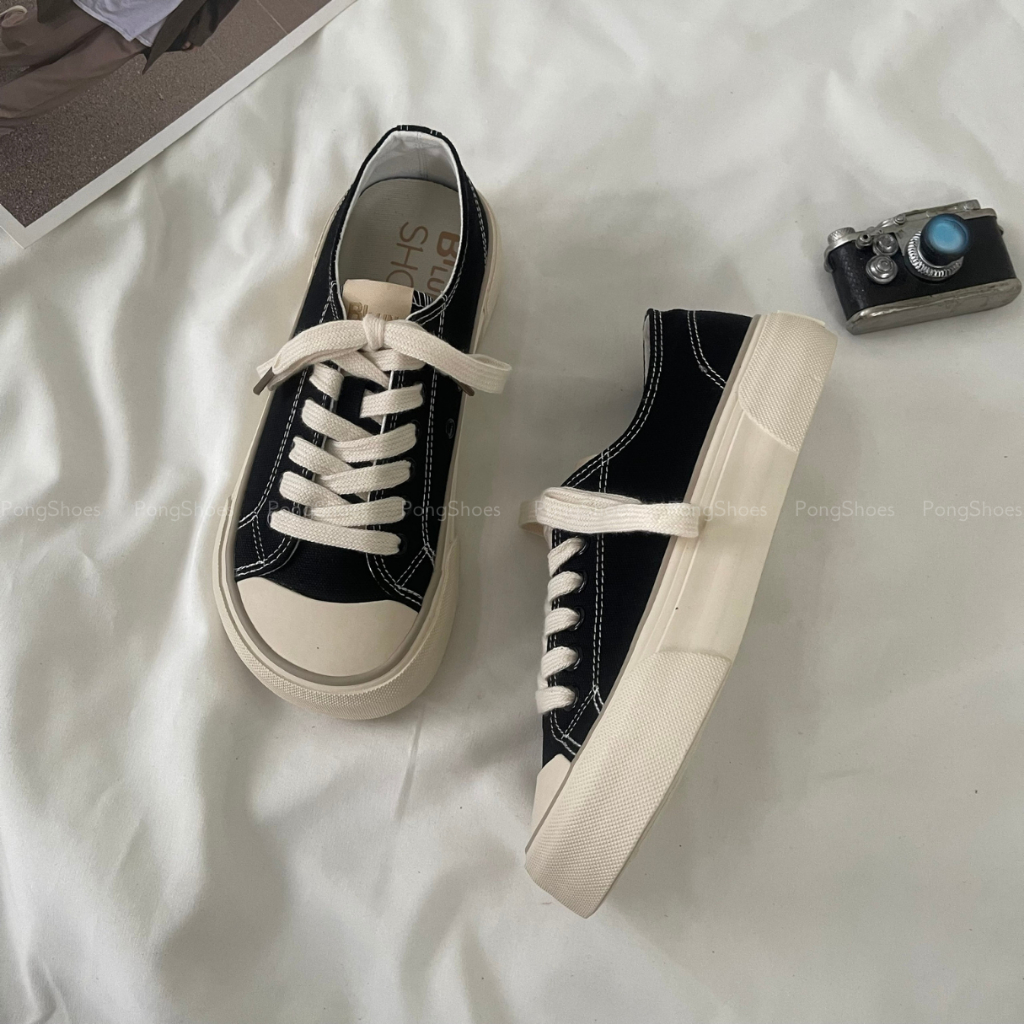 Sneaker/ Bata PongShoes mũi tròn phong cách dễ thương- FULL BOX - Mã 1597