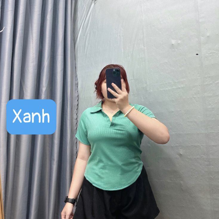 Áo thun Bigsize CÔ NHỎ chất gân tăm kiểu dáng polo xinh xắn dành cho các tình yêu 58-90kg-G120
