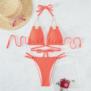 Bikini tam giác chất xốp phối xích