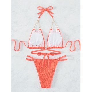 Bikini tam giác chất xốp phối xích