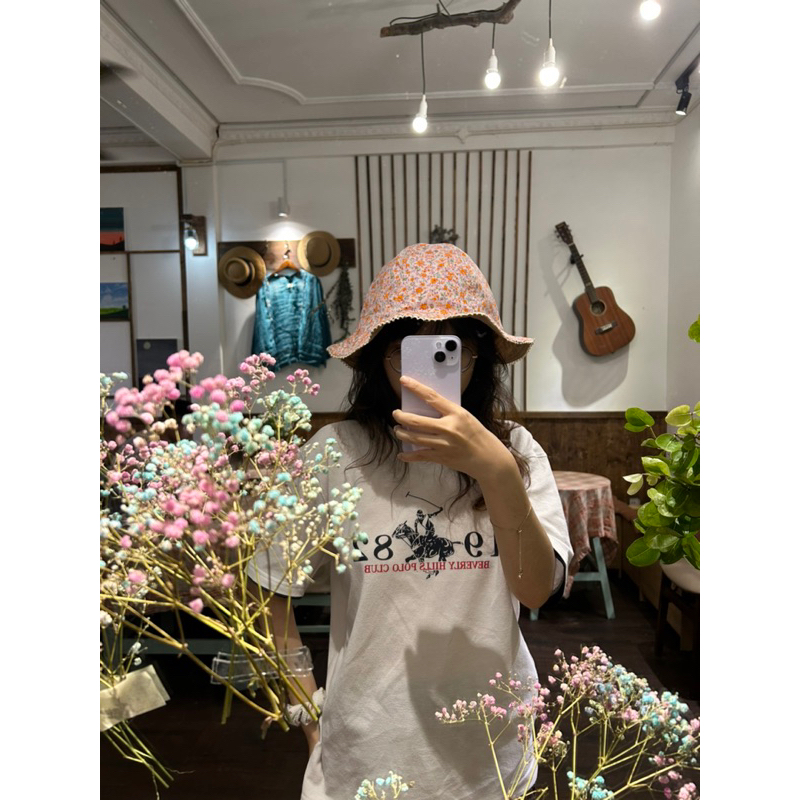 NÓN MŨ HOA NHÍ 2 MẶT