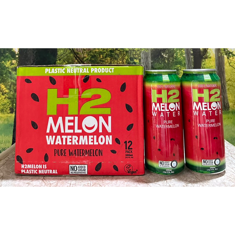 1 Thùng Nước Ép Dưa Hấu H2 Melon Water /12 Lon x 500ml