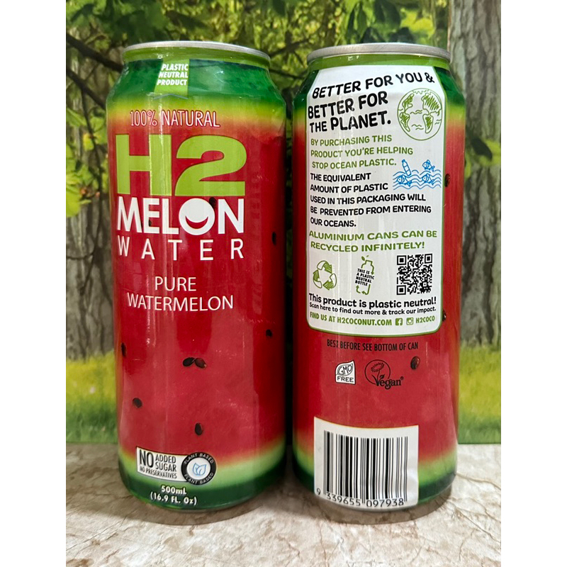 Nước Ép Dưa Hấu H2 Melon Water Lon 500ml