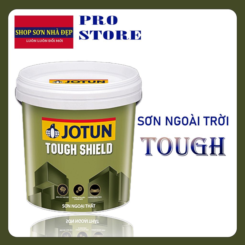 Sơn nước ngoại thất cao cấp Jotun Tough Shield chống bong tróc bề mặt mờ