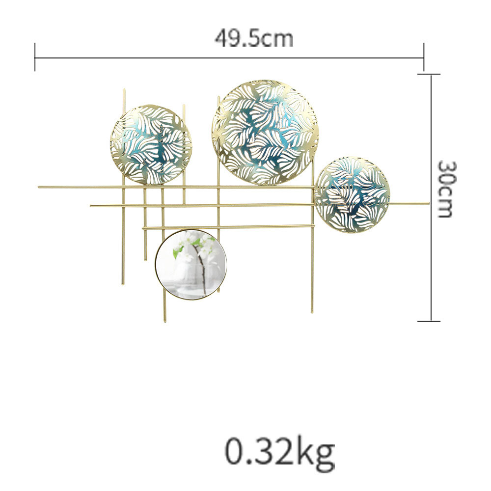 Tranh kim loại treo tường 4 vòng tròn decor nhà cửa