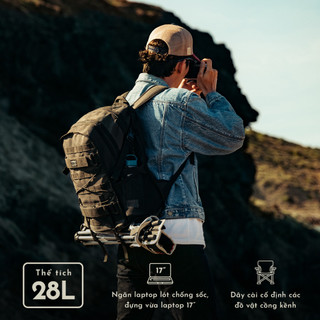 Balo Dã Ngoại Reckless Hurricane Backpack (Vải Polyester, Nhiều Ngăn Tiện Ích, Laptop 15.6 Inch)