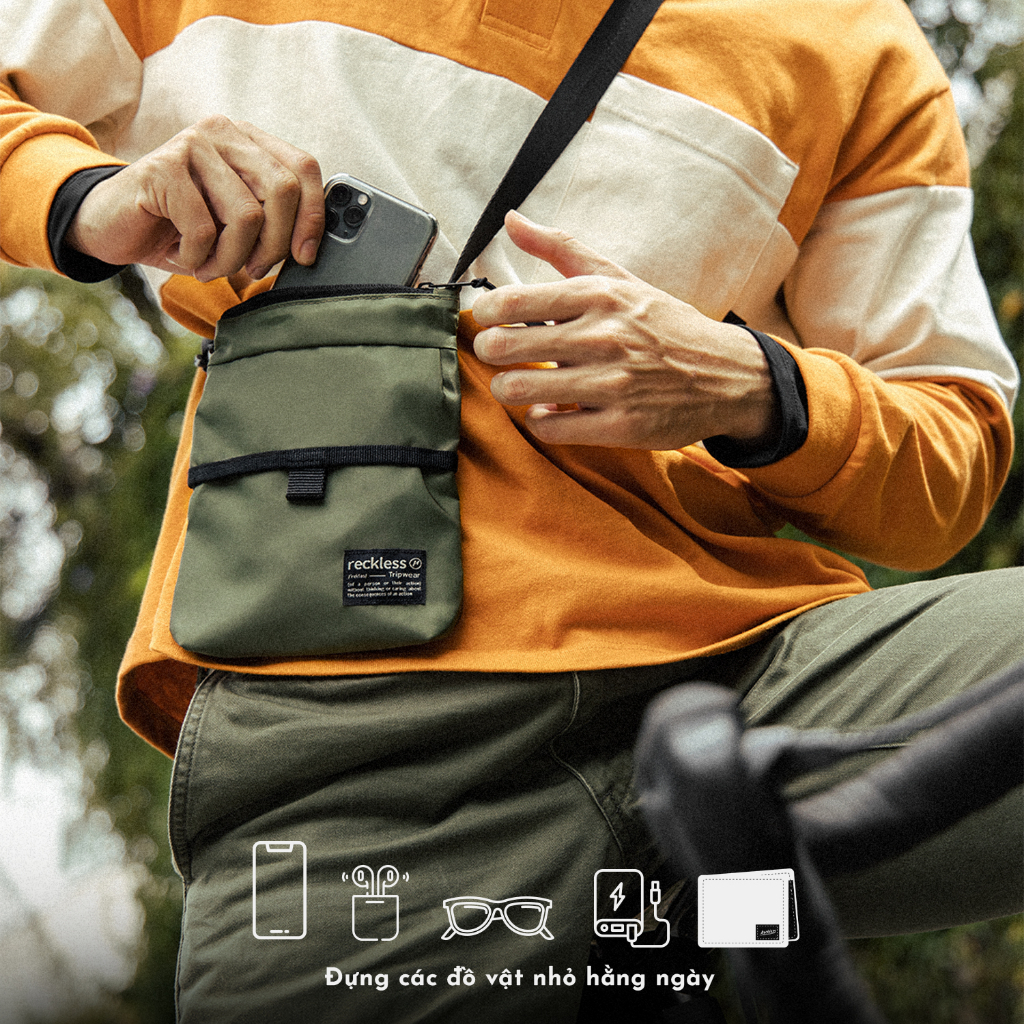 Túi Đeo Chéo Reckless - Nylon Crossbody Bag - Vải Nylon Twill
