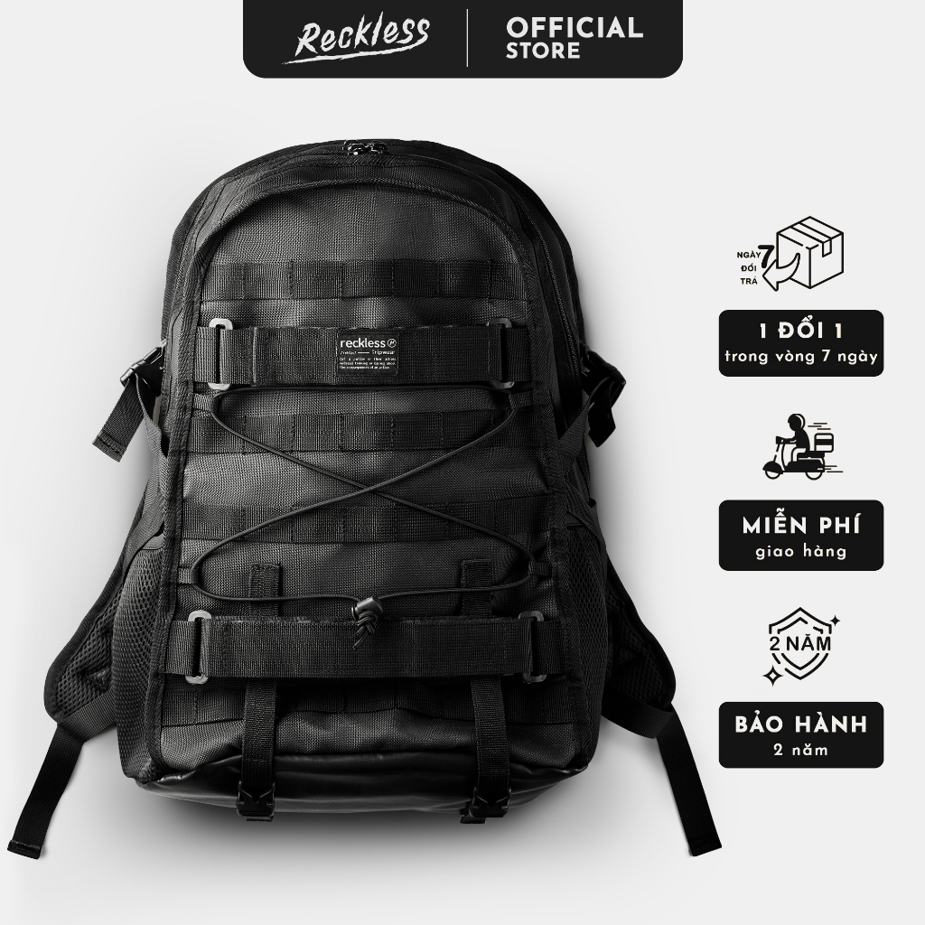 Balo Dã Ngoại Reckless Hurricane Backpack (Vải Polyester, Nhiều Ngăn Tiện Ích, Laptop 15.6 Inch)