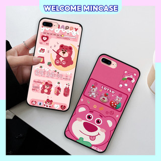 Ốp lưng Iphone 7 Plus / 8 Plus in hình gấu dâu Lotso, gấu nâu dễ thương