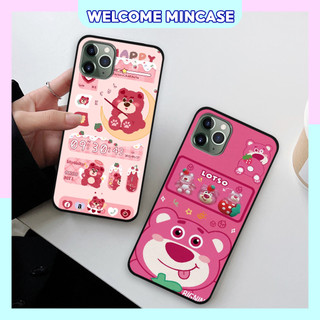 Ốp lưng iphone 11 pro / 11 pro max / 12 pro / 12 pro max in hình gấu dâu lotso, gấu nâu dễ thương