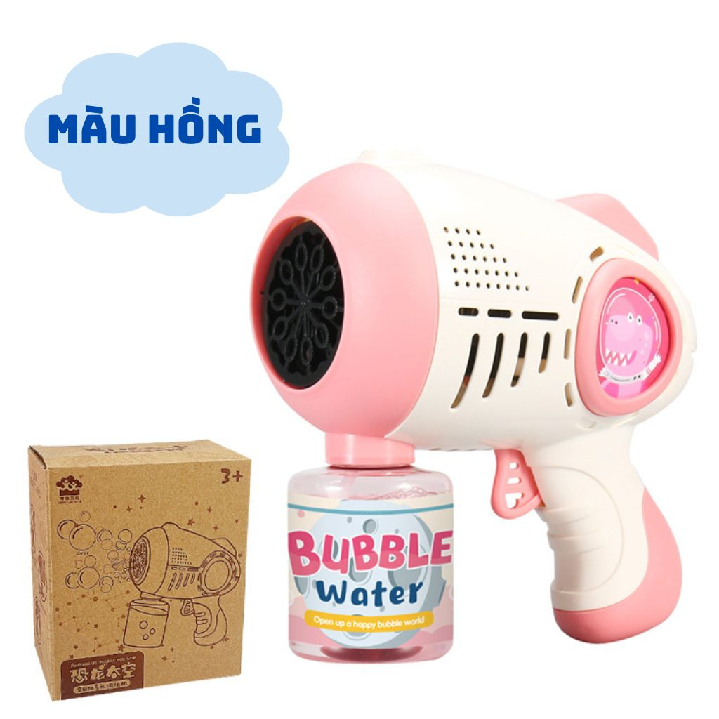 Súng bắn bong bóng xà phòng , có đèn leb. tặng kèm pin, tặng 1 lọ nước xà phòng, đồ chơi giải trí cho các bé.