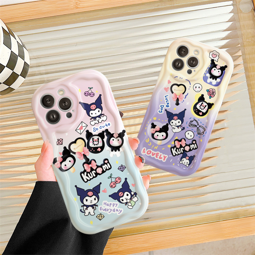 Ốp lưng iphone cạnh sóng nổi Kuromi Kẹo 6/6plus/6s/6splus/7/7plus/8/8plus/x/xs/11/12/13/14/pro/max/promax/plus/shin