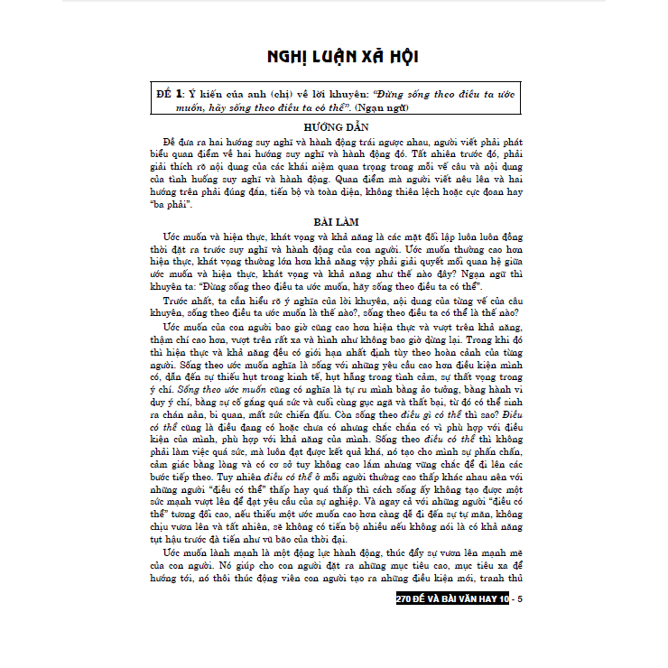 Sách - 270 Đề Và bài Văn Hay 10