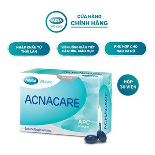 ACNACARE - VIÊN UỐNG GIẢM MỤN, GIẢM BÃ NHỜN, CHĂM SÓC PHỤC HỒI DA SAU MỤN - HỘP 30 VIÊN
