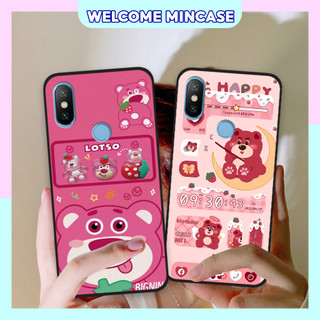 Ốp lưng Xiaomi Redmi Note 5 / Redmi Note 6 Pro in hình gấu dâu Lotso, gấu nâu dễ thương