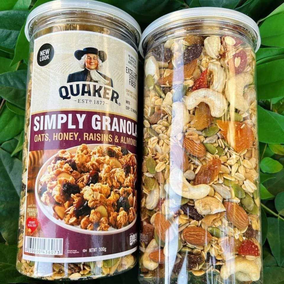 GRANOLA NGŨ CỐC MIX HẠT DINH DƯỠNG NGŨ CỐC GIẢM CÂN 500G/LON