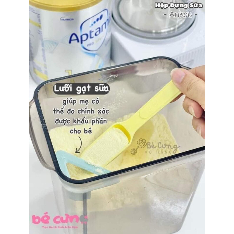 HỘP ĐỰNG SỮA BỘT CHO BÉ HÚT CHÂN KHÔNG CHÍNH HÃNG ANKOU