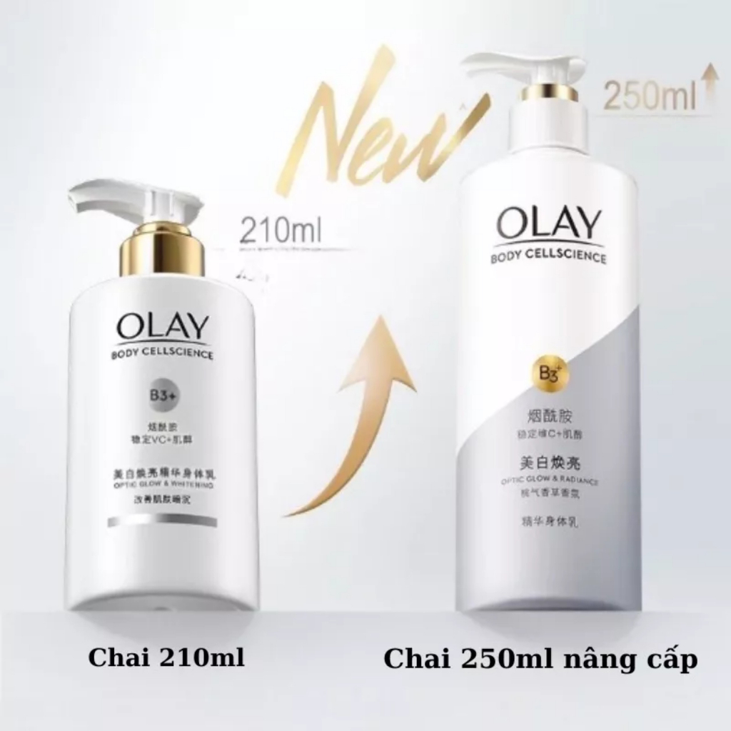 Sữa Dưỡng Thể Olay B3 Bright Ultra Whitening dưỡng trắng , dưỡng ẩm toàn thân , bản cải tiến mới nhất / Belle Cosmetics