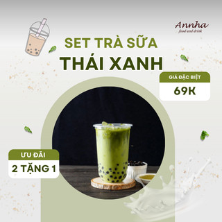 Set nguyên liệu tự nấu 30 ly trà sữa thái xanh