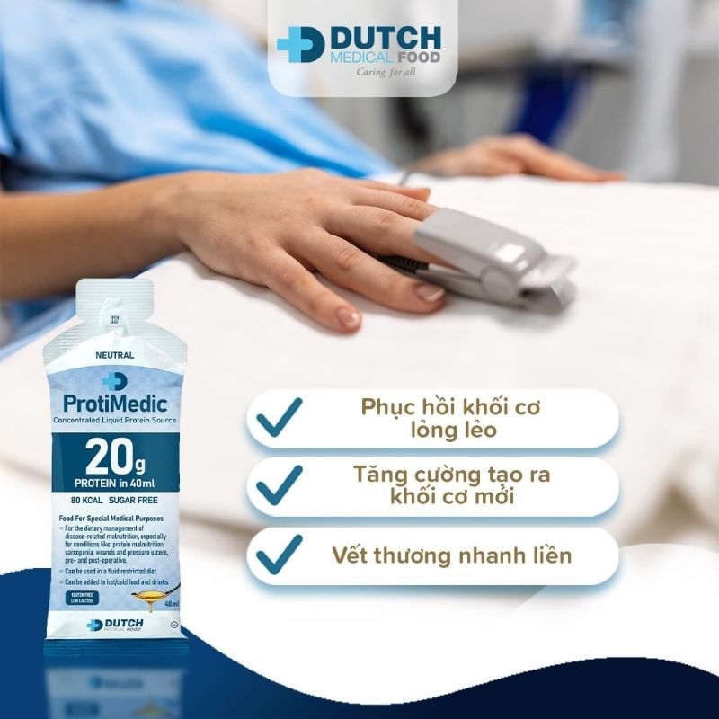 Protimedic 20g Thực Phẩm Bổ Sung Dinh Dưỡng Protein Cho Người Bệnh, Vận Động Viên Thể Thao, Gymer, Người Suy Dinh Dưỡng