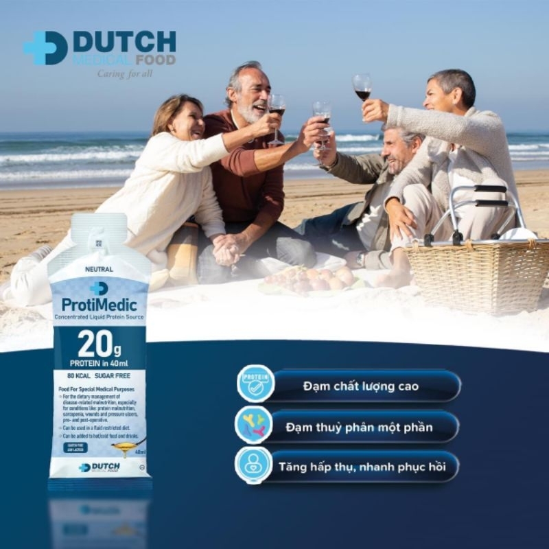 Protimedic 20g Thực Phẩm Bổ Sung Dinh Dưỡng Protein Cho Người Bệnh, Vận Động Viên Thể Thao, Gymer, Người Suy Dinh Dưỡng