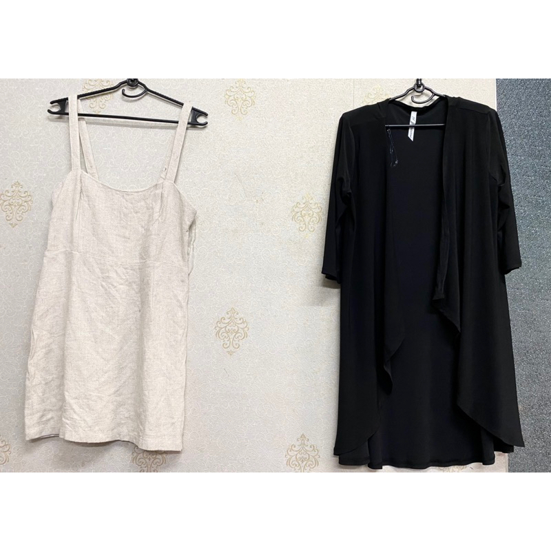 Đầm dây kem linen vnxk