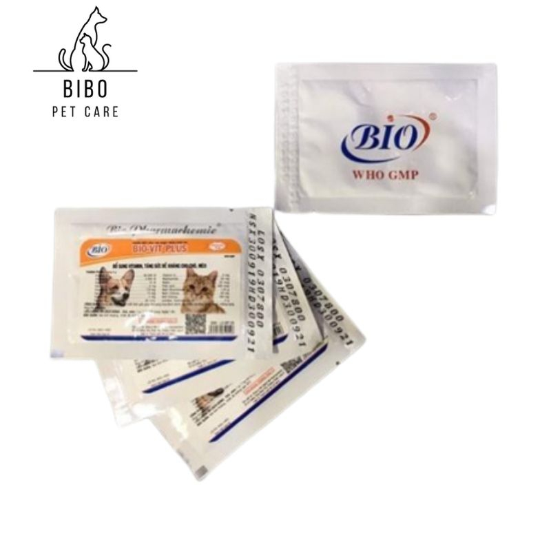 Bột bổ sung vitamin tăng sức đề kháng cho chó mèo Bio Vit Plus gói 5g - Bibopetcare
