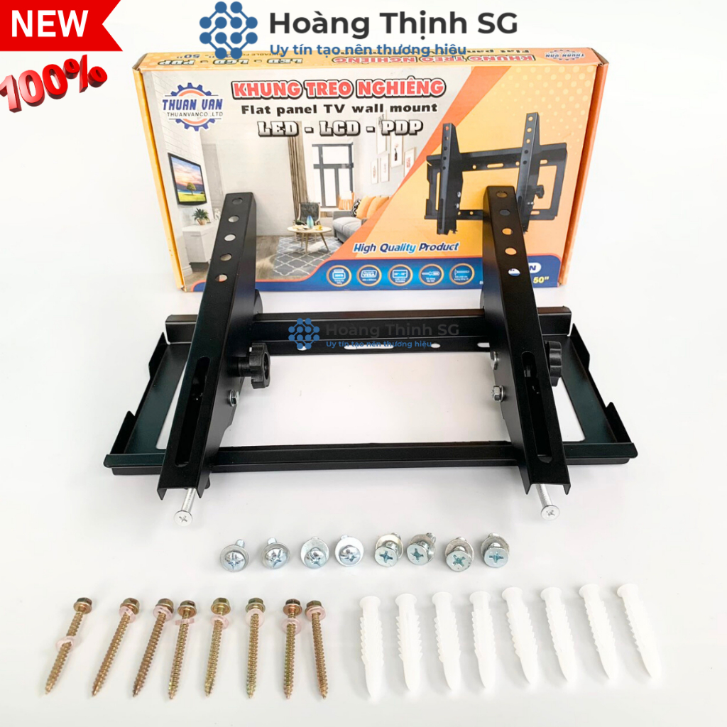 Giá treo tivi 37in-50in nghiêng, khung treo tivi 37in-65in nghiêng, Thuận Văn