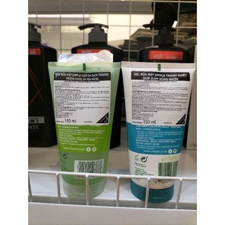 Sữa rửa mặt Simple 150ml.